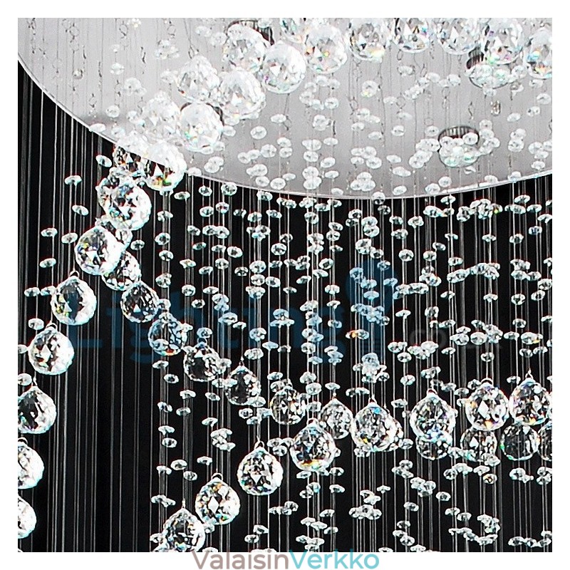 Moderni nykyaikainen kattokruunu uppoasennettava riippuvalaisin Crystal Rain Drop Light