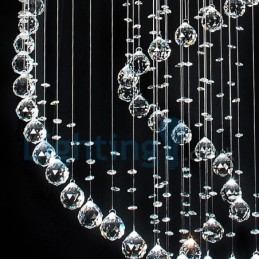 Moderni nykyaikainen kattokruunu uppoasennettava riippuvalaisin Crystal Rain Drop Light