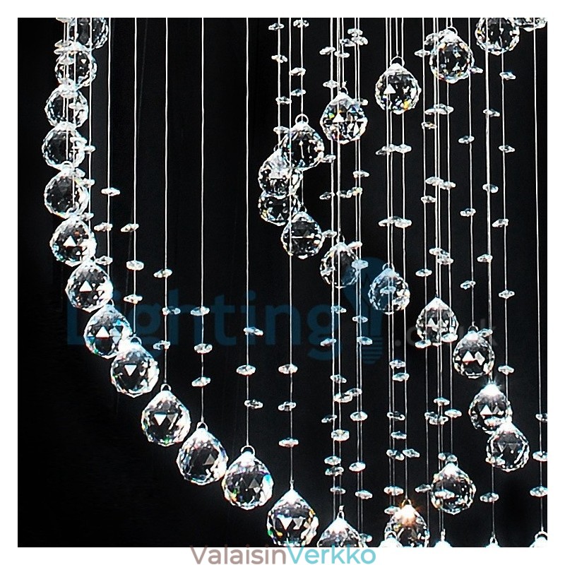 Moderni nykyaikainen kattokruunu uppoasennettava riippuvalaisin Crystal Rain Drop Light