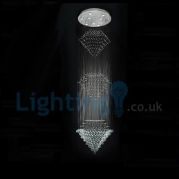 Moderni nykyaikainen kattokruunu uppoasennettava riippuvalaisin Crystal Rain Drop Light