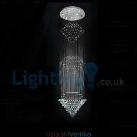 Moderni nykyaikainen kattokruunu uppoasennettava riippuvalaisin Crystal Rain Drop Light Moderni nykyaikainen kattokruunu uppoasennettava riippuvalaisin Crystal Rain Drop Light