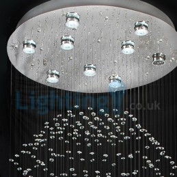 Moderni nykyaikainen kattokruunu uppoasennettava riippuvalaisin Crystal Rain Drop Light