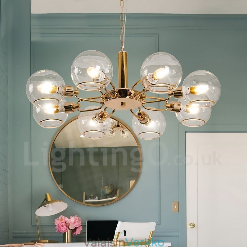 8 valoa pohjoismainen postmoderni luova lasi Magic Bean kattokruunu