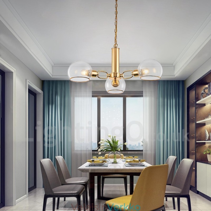 3 valoa pohjoismainen postmoderni luova lasi Magic Bean kattokruunu