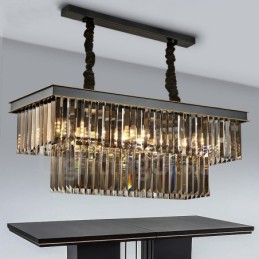 Retro Crystal Pendant Light Cafe -näyttelysali