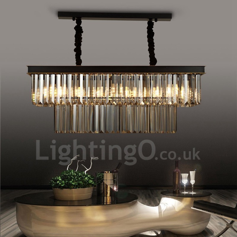 Retro Crystal Pendant Light Cafe -näyttelysali