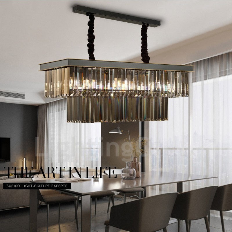 Retro Crystal Pendant Light Cafe -näyttelysali