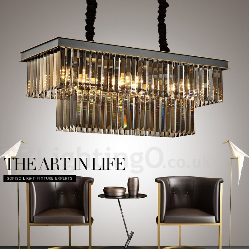 Retro Crystal Pendant Light Cafe -näyttelysali