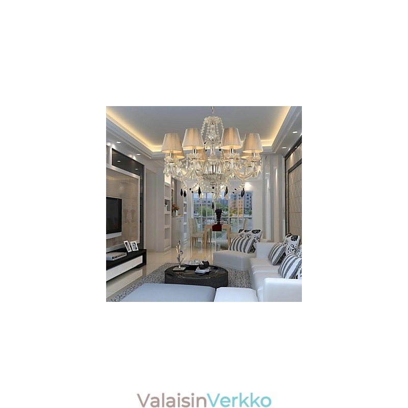 Kattokruunu Crystal Luxury Modern 1 Tasers Living 6 Lights