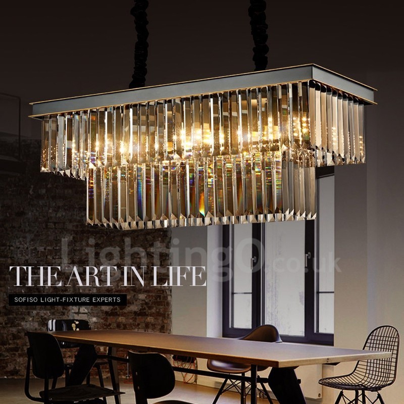 Retro Crystal Pendant Light Cafe -näyttelysali