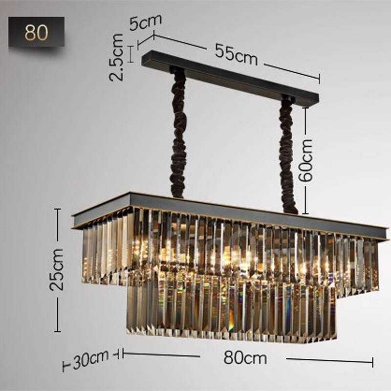 Retro Crystal Pendant Light Cafe -näyttelysali