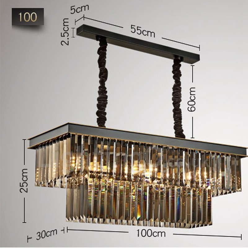 Retro Crystal Pendant Light Cafe -näyttelysali