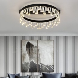 Moderni minimalistinen luova pyöreä kattokristallivalo