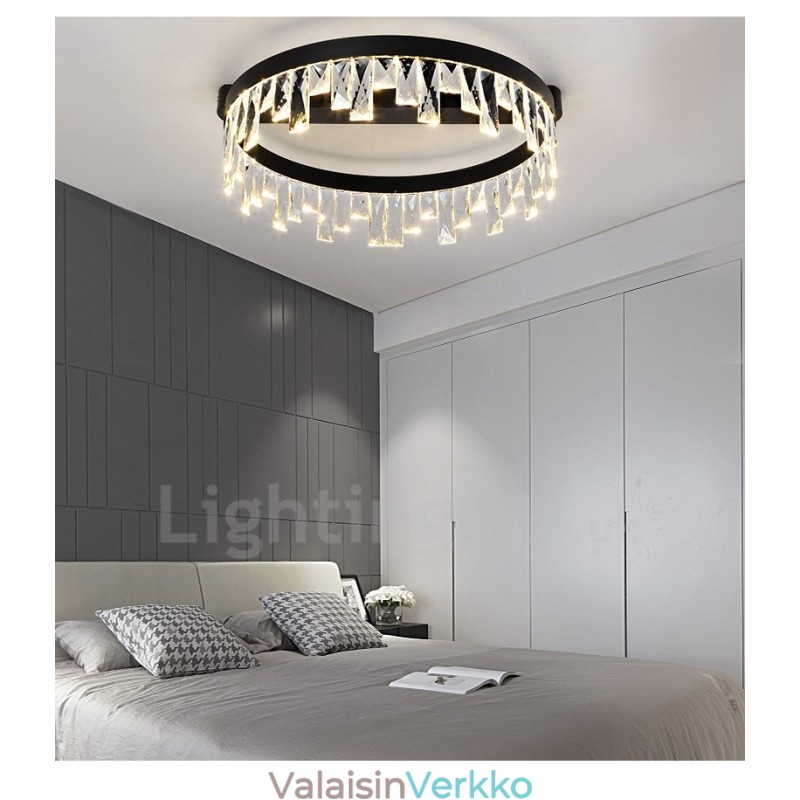 Moderni minimalistinen luova pyöreä kattokristallivalo