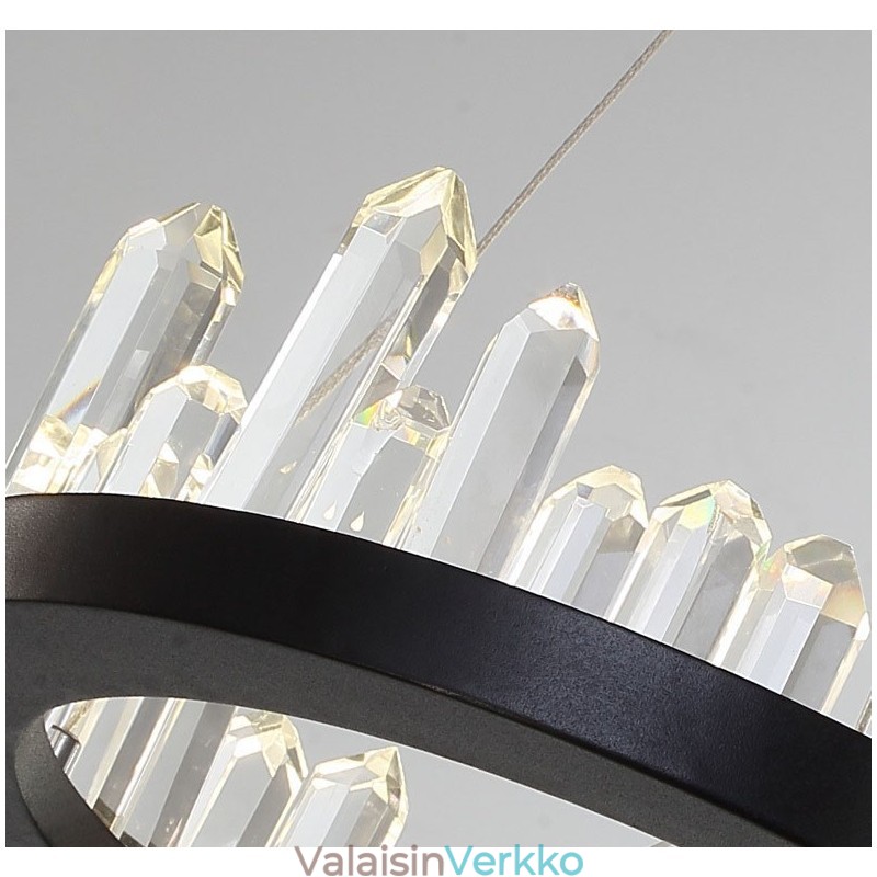 Moderni muoti Double Circle Crystal -riippuvalaisin