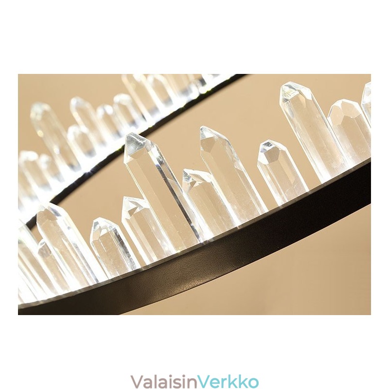 Moderni muoti Double Circle Crystal -riippuvalaisin