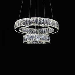 Crystal Kattokruunu Valot Moderni Valaistus Kaksi rengasta D2040 K9 Suuri kristalli kodin kattovalaisimet
