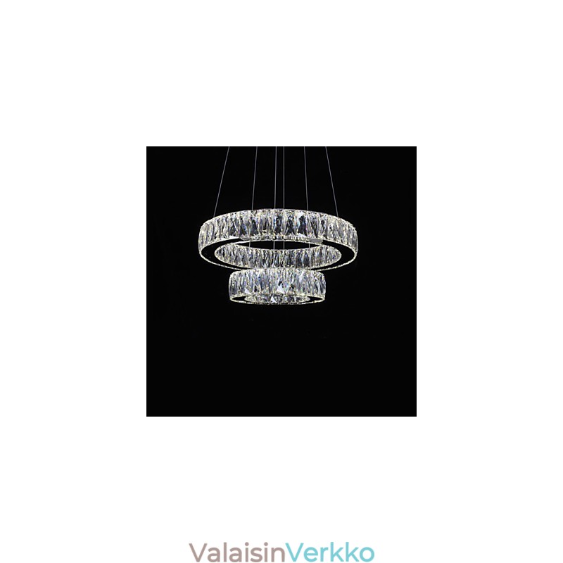 Crystal Kattokruunu Valot Moderni Valaistus Kaksi rengasta D2040 K9 Suuri kristalli kodin kattovalaisimet