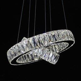 Crystal Kattokruunu Valot Moderni Valaistus Kaksi rengasta D2040 K9 Suuri kristalli kodin kattovalaisimet