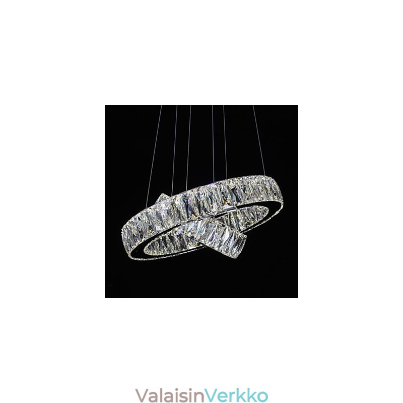 Crystal Kattokruunu Valot Moderni Valaistus Kaksi rengasta D2040 K9 Suuri kristalli kodin kattovalaisimet