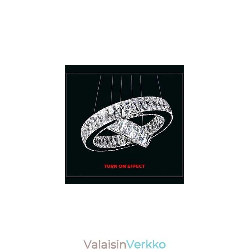 Crystal Kattokruunu Valot Moderni Valaistus Kaksi rengasta D2040 K9 Suuri kristalli kodin kattovalaisimet