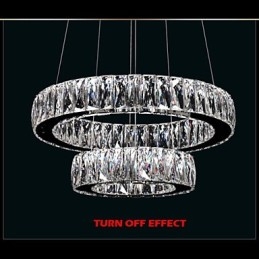 Crystal Kattokruunu Valot Moderni Valaistus Kaksi rengasta D2040 K9 Suuri kristalli kodin kattovalaisimet