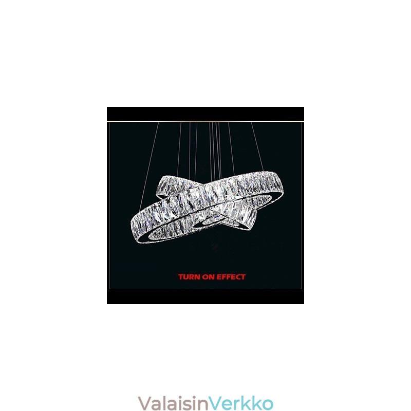 Crystal Kattokruunu Valot Moderni Valaistus Kaksi rengasta D2040 K9 Suuri kristalli kodin kattovalaisimet