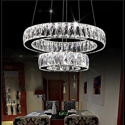 Crystal Kattokruunu Valot Moderni Valaistus Kaksi rengasta D2040 K9 Suuri kristalli kodin kattovalaisimet