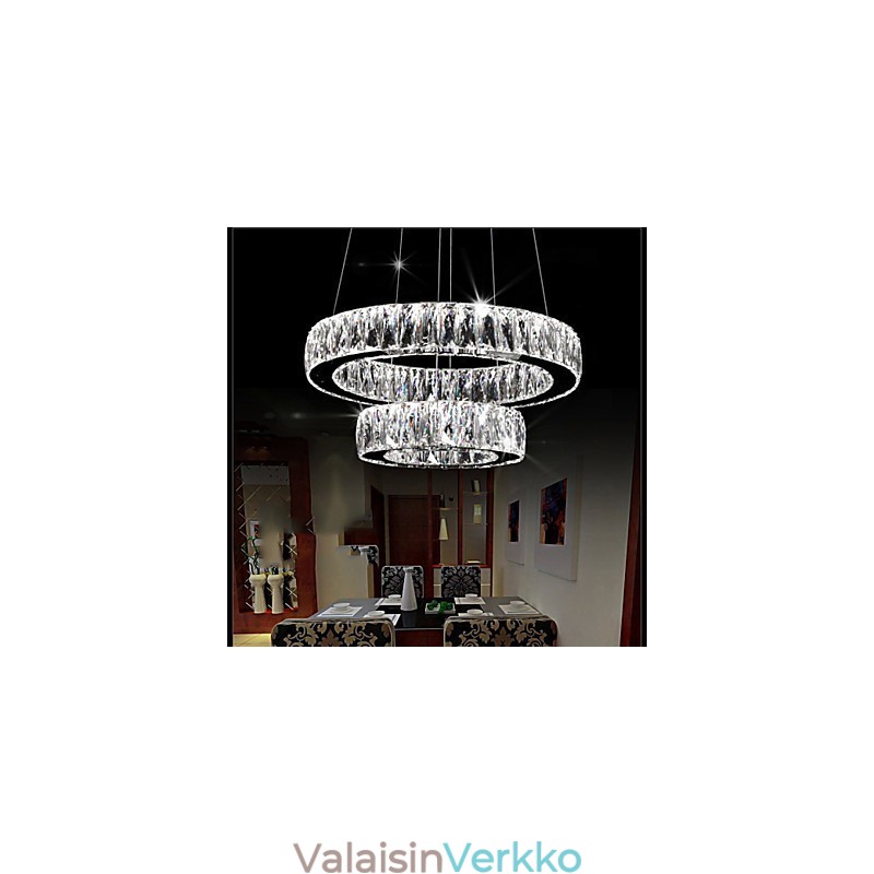 Crystal Kattokruunu Valot Moderni Valaistus Kaksi rengasta D2040 K9 Suuri kristalli kodin kattovalaisimet