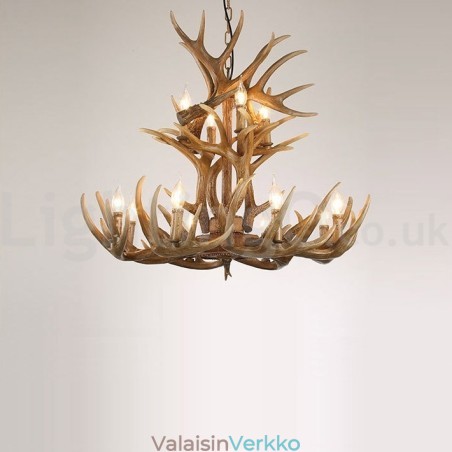 12 Light 2 Ties Maalaismainen taiteellinen Retro Antler Vintage kattokruunu 12 Light 2 Ties Maalaismainen taiteellinen Retro Antler Vintage kattokruunu