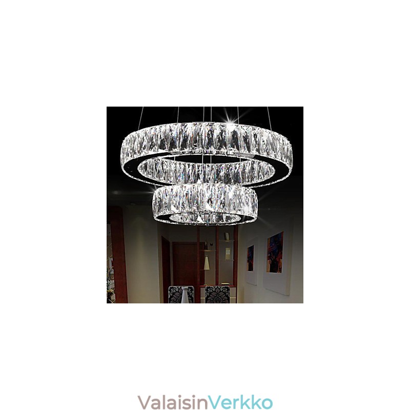 Crystal Kattokruunu Valot Moderni Valaistus Kaksi rengasta D2040 K9 Suuri kristalli kodin kattovalaisimet
