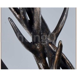 6 Vaalea maalaismainen taiteellinen Retro Antler Black Vintage kattokruunu