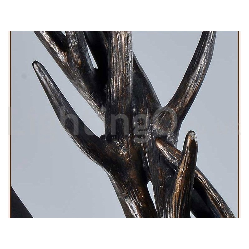 6 Vaalea maalaismainen taiteellinen Retro Antler Black Vintage kattokruunu