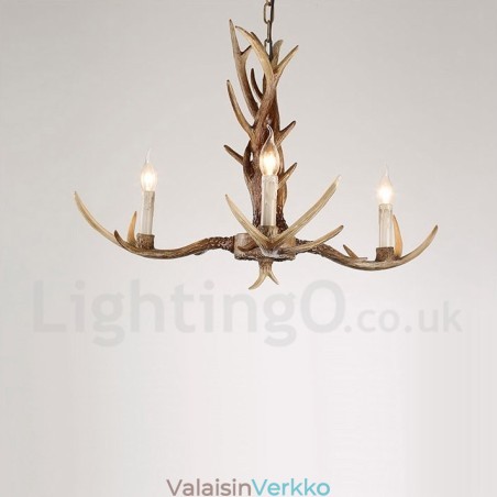 3 Vaalea maalaismainen taiteellinen Retro Antler Vintage kynttiläkruunu 3 Vaalea maalaismainen taiteellinen Retro Antler Vintage kynttiläkruunu