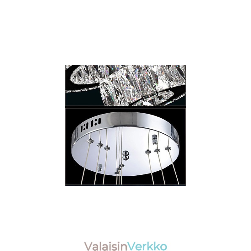 Crystal Kattokruunu Valot Moderni Valaistus Kaksi rengasta D2040 K9 Suuri kristalli kodin kattovalaisimet