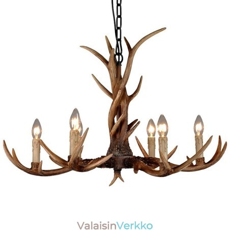 6 Vaalea maalaismainen taiteellinen Retro Antler Vintage kynttiläkruunu 6 Vaalea maalaismainen taiteellinen Retro Antler Vintage kynttiläkruunu
