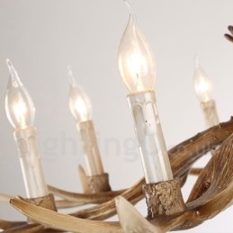 6 Vaalea maalaismainen taiteellinen Retro Antler Vintage kynttiläkruunu
