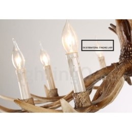 6 Vaalea maalaismainen taiteellinen Retro Antler Vintage kynttiläkruunu