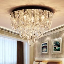 Ylellinen Crystal Flush Mount kattovalaisin Post Modern Lamp