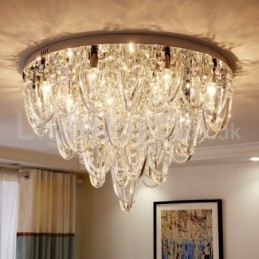 Ylellinen Crystal Flush Mount kattovalaisin Post Modern Lamp