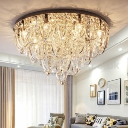 Ylellinen Crystal Flush Mount kattovalaisin Post Modern Lamp