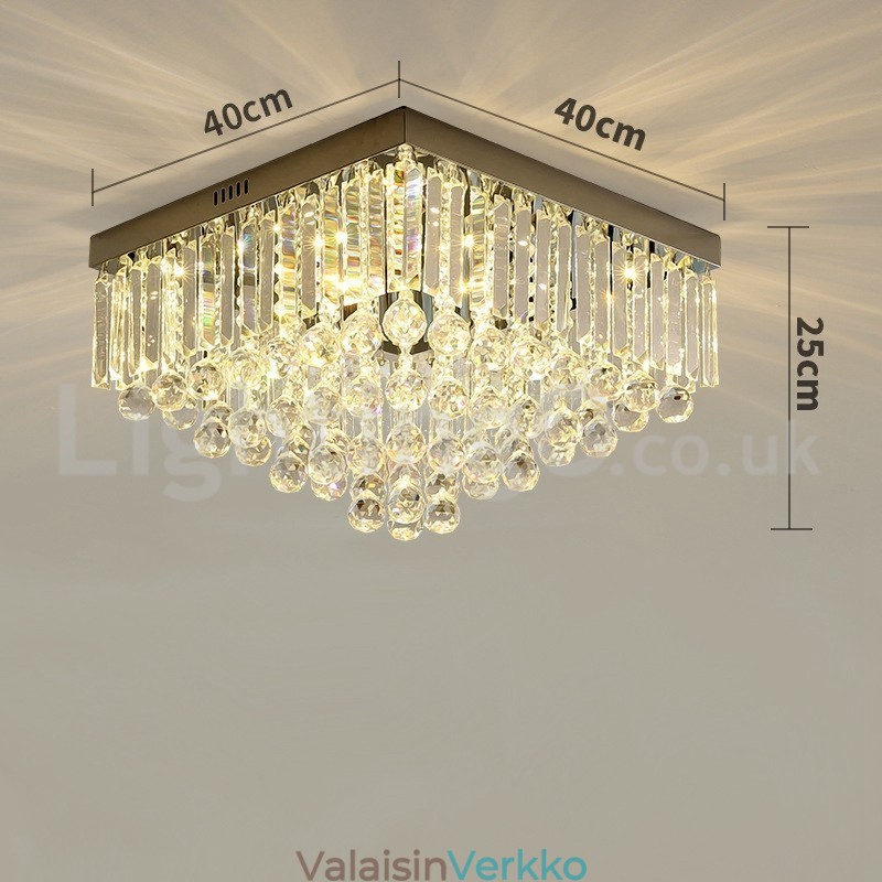 Nykyaikaiset 40 cm:n 50 cm:n neliömäiset Crystal-uppoasennusvalot