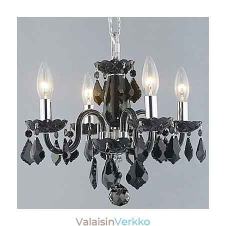 Kynttilällä esitelty kristallikruunu 4 mustalla valolla Kynttilällä esitelty kristallikruunu 4 mustalla valolla