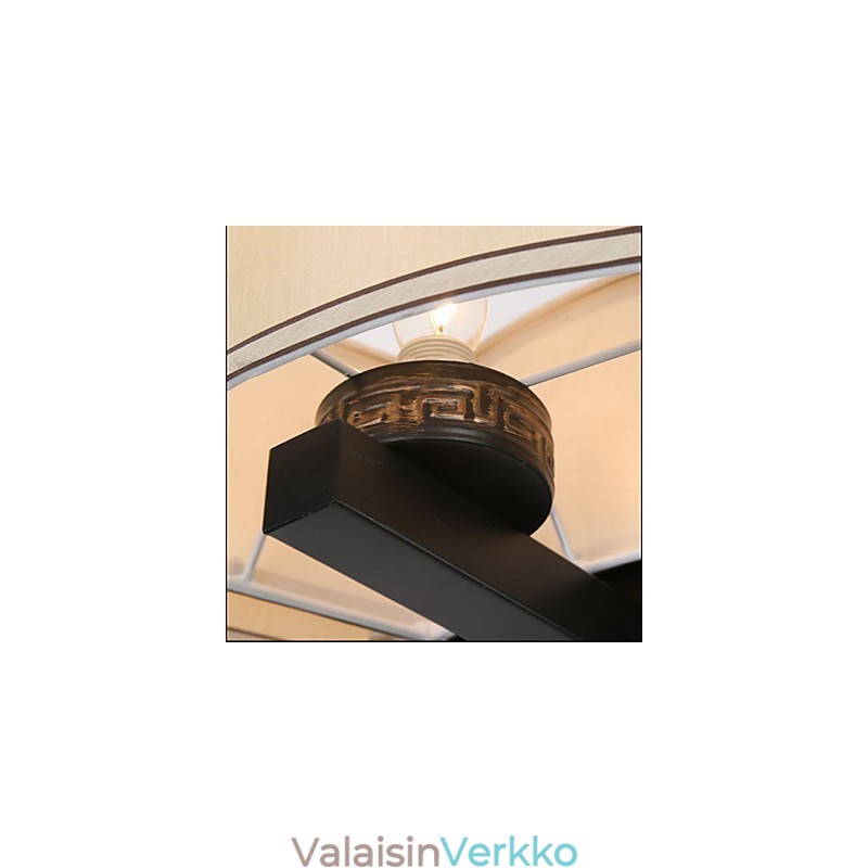 Kiinalaistyylinen kattokruunu, rautakuparijäljitelmäilmalamput
