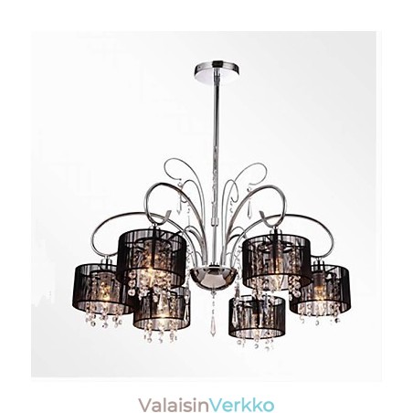 Moderni nykyaikainen kristallikromimetallikattokruunu