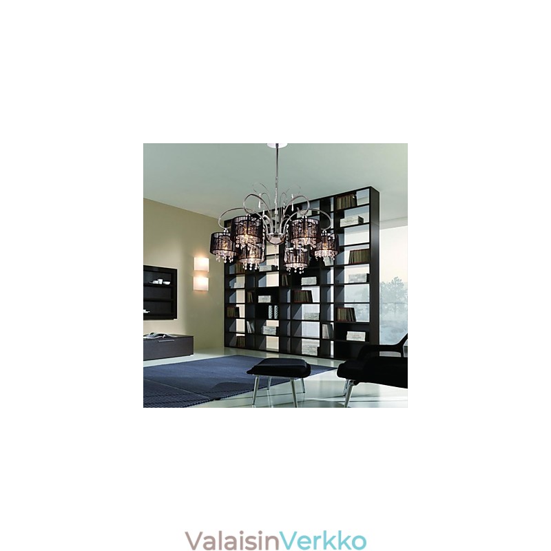 Moderni nykyaikainen kristallikromimetallikattokruunu