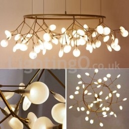Ylellinen Post moderni pyöreä Fireflies kattokruunu