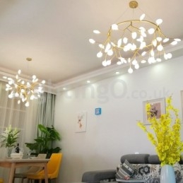 Ylellinen Post moderni pyöreä Fireflies kattokruunu