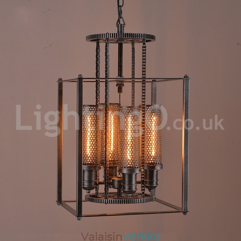 Retro Iron Gear Pendant Light Cafe