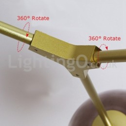 Pohjoismainen moderni Magic Bean Glass Kattokruunu Molecular Kattokruunu